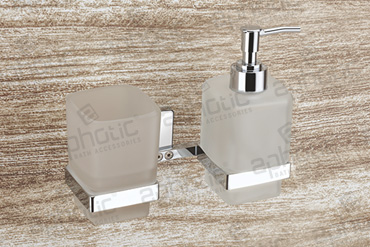 Tumbler Holder With Liquid Soap Dispenser
